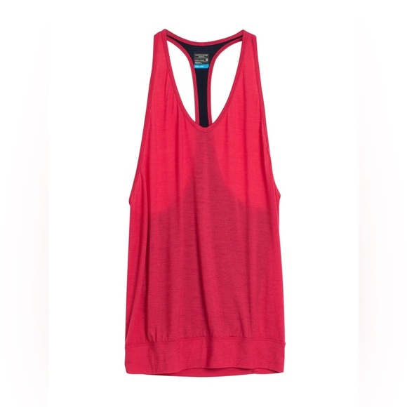 NWT Icebreaker Wool Nomi Racerback pink Tank hiking climbing running camping - Picture 1 of 7